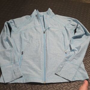 Light Blue Women's Zip-Up Sweatshirt